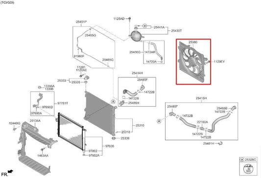 21-23 Kia Sorento X-Line SX 2.5L Prestige Radiator Cooling Fan Motor Assy *ReaD* - Alshned Auto Parts