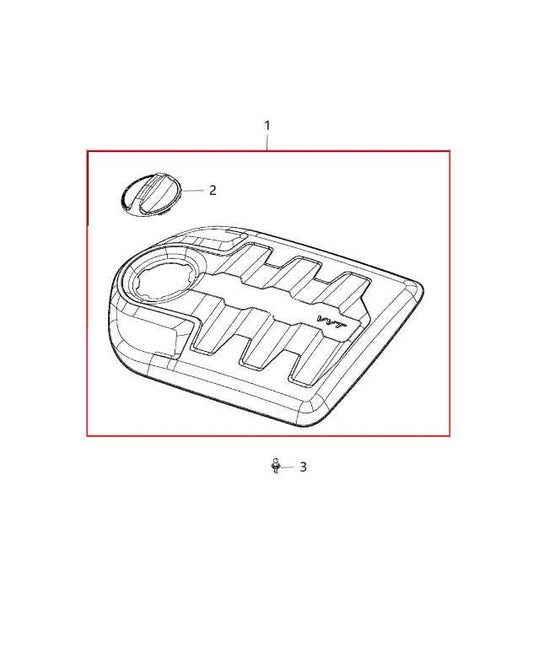 2014-2022 Jeep Cherokee Latitude 3.2L Engine Appearance Motor Cover 4627815AC - Alshned Auto Parts
