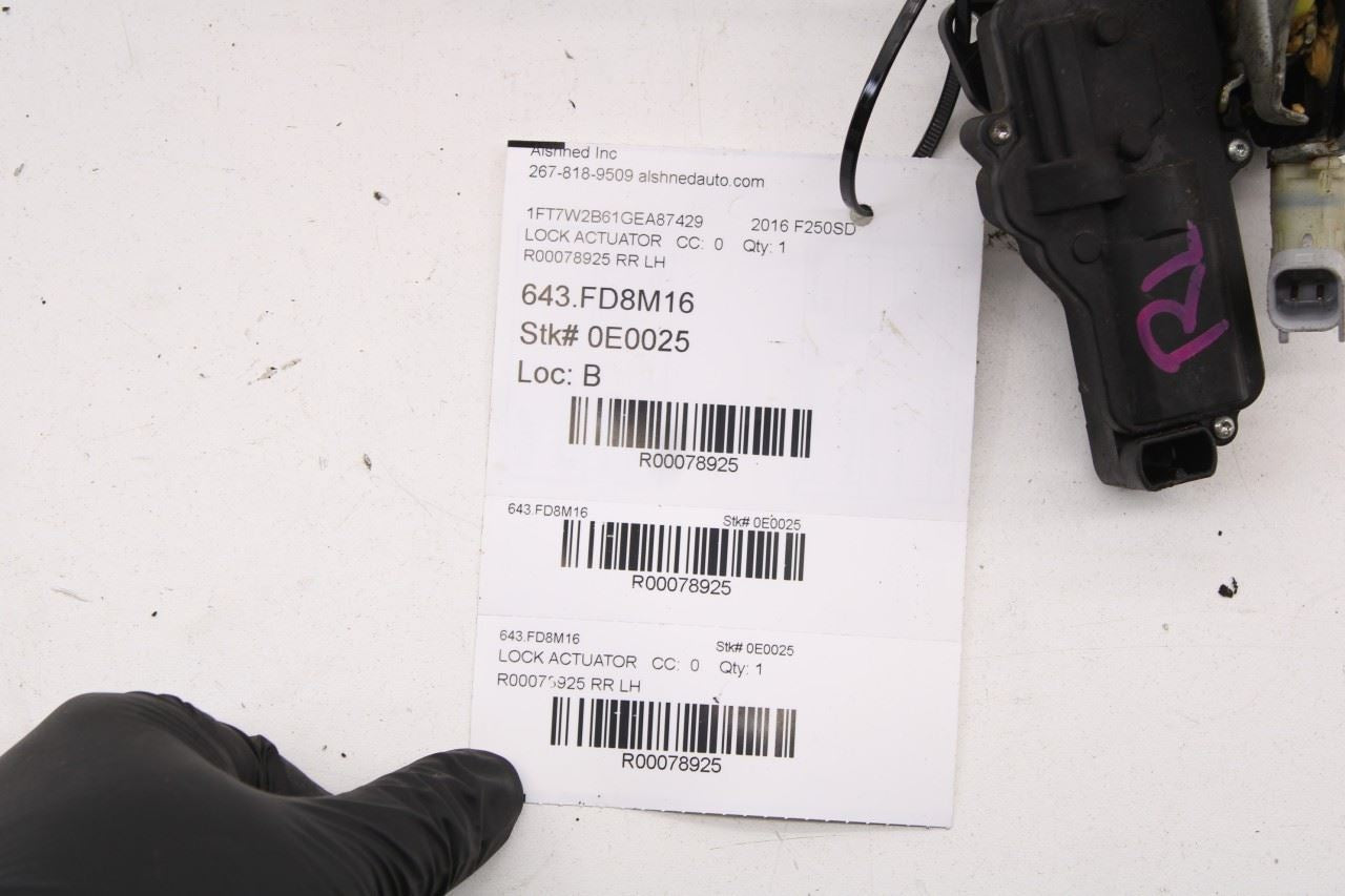 2012-16 Ford F250 Lariat Rear Left Side Door Lock Latch Actuator CL3Z-1626413-A - Alshned Auto Parts