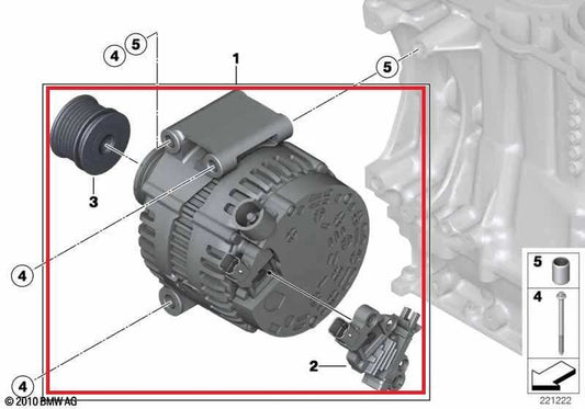 2010-2016 Mini Countryman Cooper S 1.6L Alternator Engine Generator 7604782 OEM - Alshned Auto Parts
