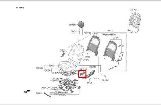 2018-2023 Kia Stinger GT1 Front Left Power Seat Adjustment Switch 88540J5011 OEM - Alshned Auto Parts