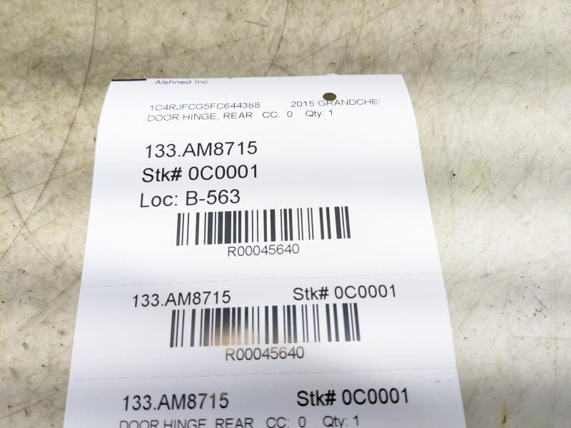 13-21 Jeep Grand Cherokee RR RH Door Hinge Upper/Lower 55113660AC 55113664AH OEM - Alshned Auto Parts