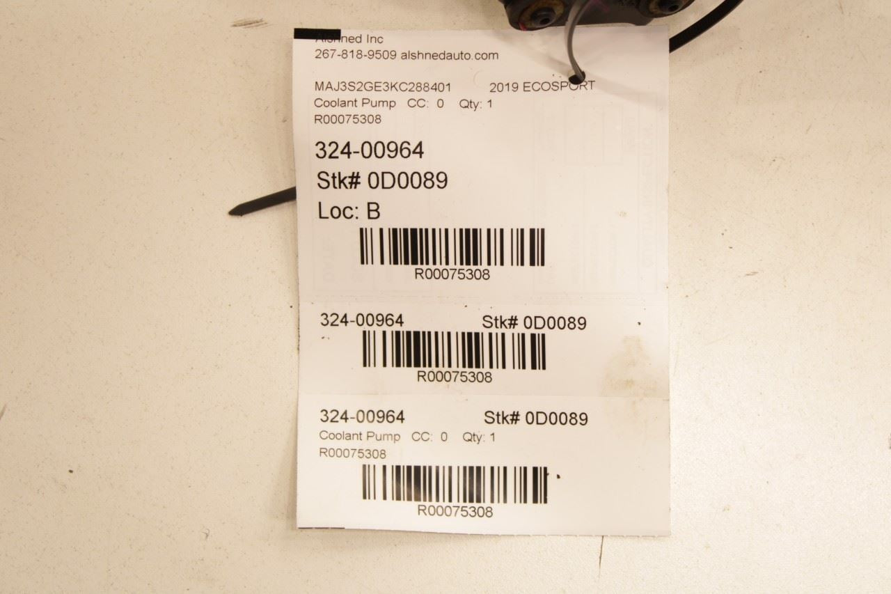 2018-21 Ford EcoSport SE 1.0L FWD Engine Coolant Auxiliary Water Pump w/ Bracket - Alshned Auto Parts