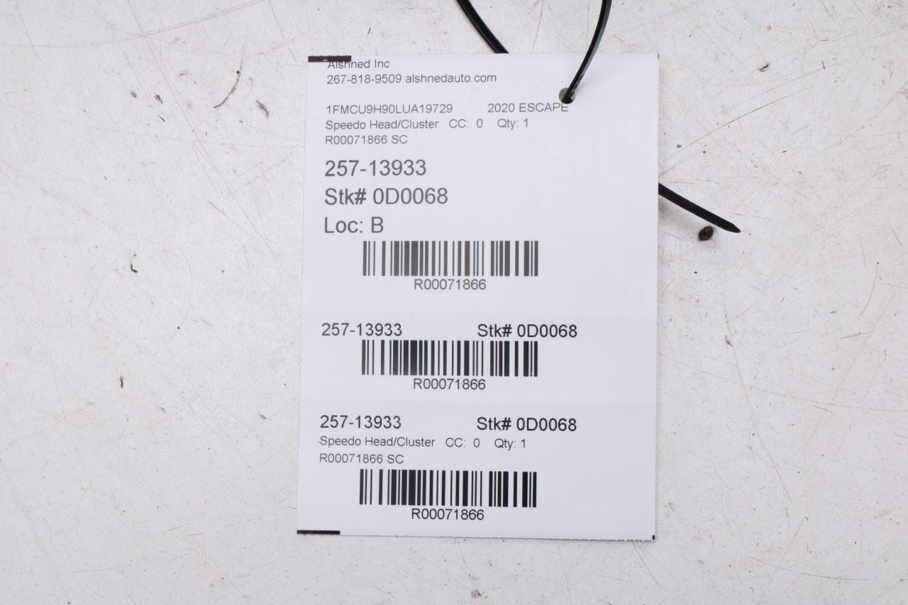 20-25 Ford Escape SEL 2.0L AWD Speedometer Gauge Instrument Cluster 48K Mileage - Alshned Auto Parts