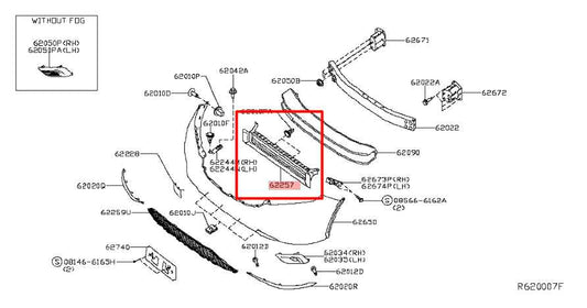 15-24 Nissan Murano Platinum 3.5L Front Grille Radiator Lower Air Shutter *ReaD* - Alshned Auto Parts