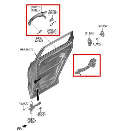 2019-2023 Hyundai Santa Fe Rear Right Side Door Exterior Handle 83660-S1000 OEM - Alshned Auto Parts