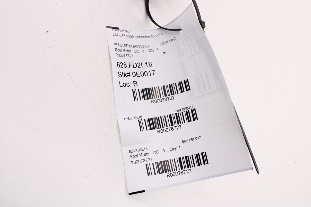 2013-20 Lincoln MKZ Reserve Upper Roof Sunroof Moonroof Motor DS73-15B689-AG OEM - Alshned Auto Parts