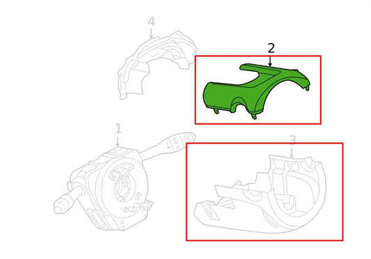 2007-13 Mini Cooper Steering Column Upper and Lower Shroud Cover 51-45-2-752-776 - Alshned Auto Parts