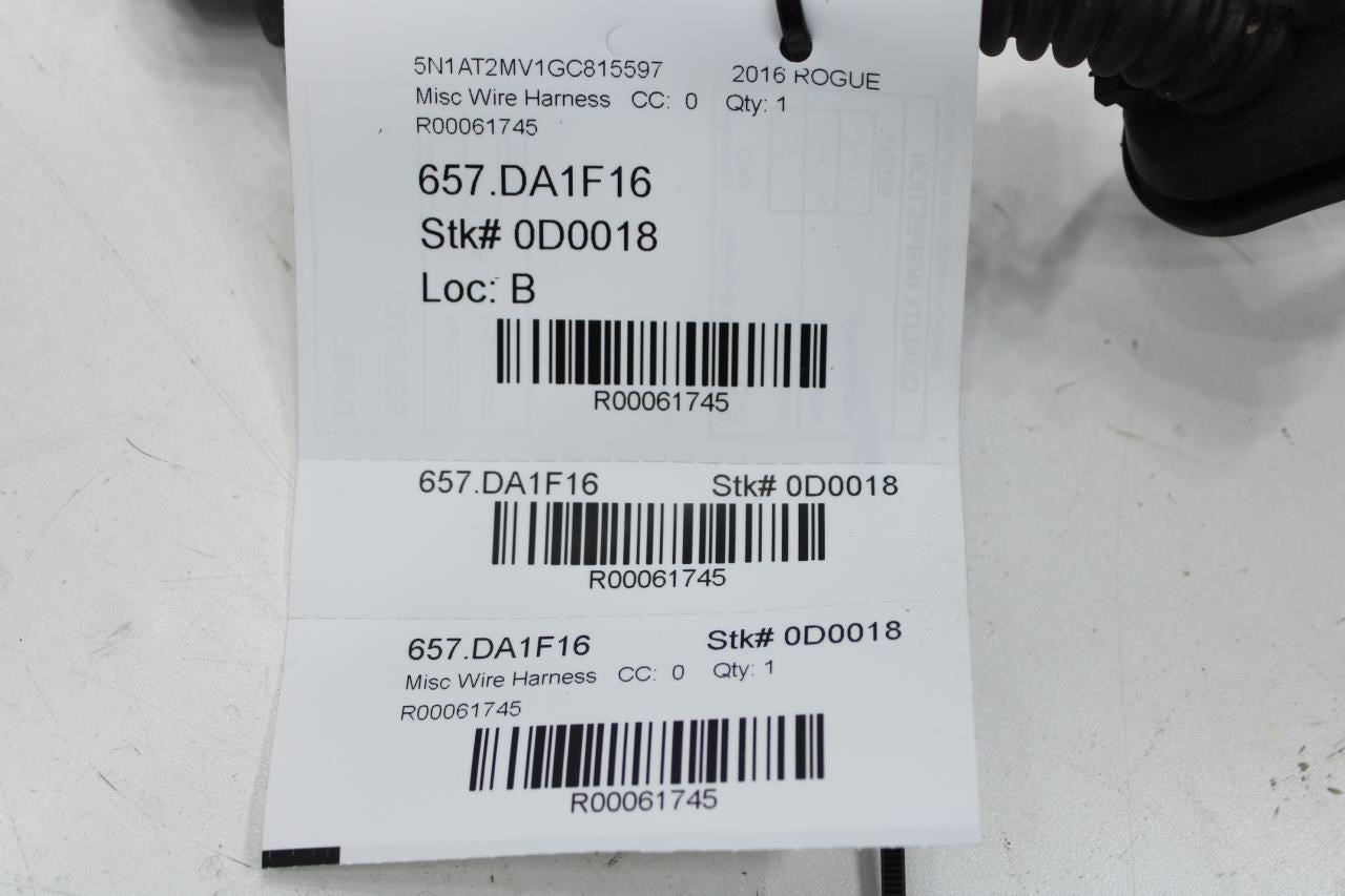2014-2019 Nissan Rogue SV Rear Right Passenger Door Wire Harness 24126-4BA0A OEM - Alshned Auto Parts