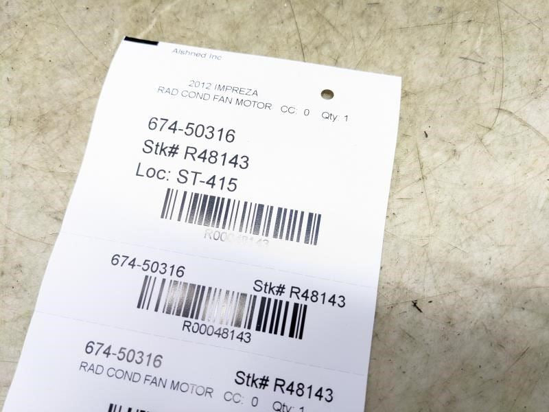 2008-2016 Subaru Impreza Left Radiator Cooling Fan Motor Assembly 45122FG003 OEM - Alshned Auto Parts