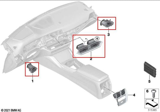 21-24 BMW 430i xDrive Left and Center Right Dash Panel Trim w/ Air Vents *ReaD* - Alshned Auto Parts