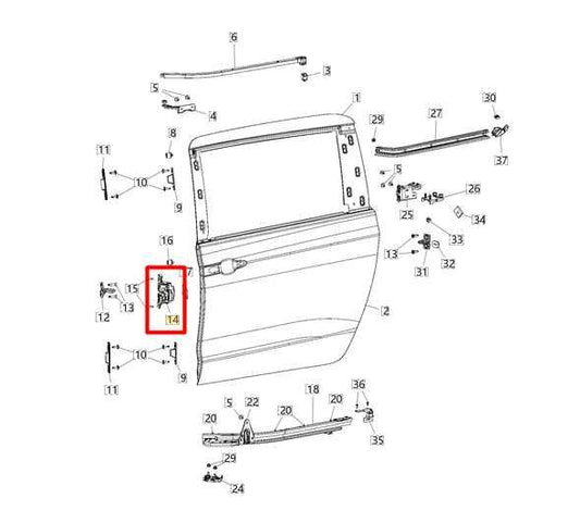 2017-24 Chrysler Pacifica Rear Left Sliding Door Lock Latch Catch 68185985AC OEM - Alshned Auto Parts