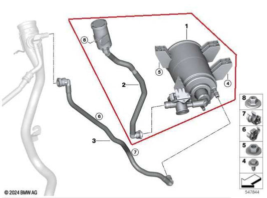 2023-25 BMW 430i Gran Coupe xDrive 2.0L Fuel Vapor Emission Canister 16137466242 - Alshned Auto Parts