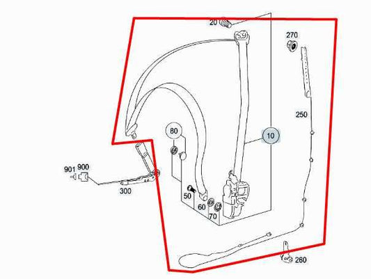 2010 Mercedes-Benz S550 Front LH Side Seat Belt Retractor 221-860-89-85-9C94 OEM - Alshned Auto Parts