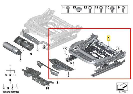 2023-25 BMW 430i xDrive Gran Coupe 2.0L Front Passenger Right Side Seat Complete - Alshned Auto Parts