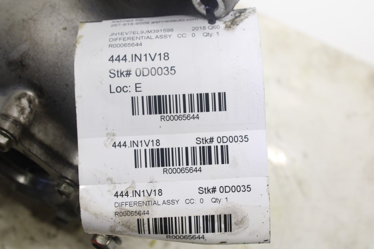 17-20 Infiniti Q60 Luxe 3.0L AWD Front Axle Differential Carrier 2.937 ratio 75K - Alshned Auto Parts