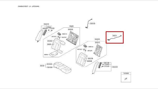 2020-2022 Hyundai Sonata SE Rear Left Side 2nd Row Seat Latch Lock 89T50-L1000 - Alshned Auto Parts