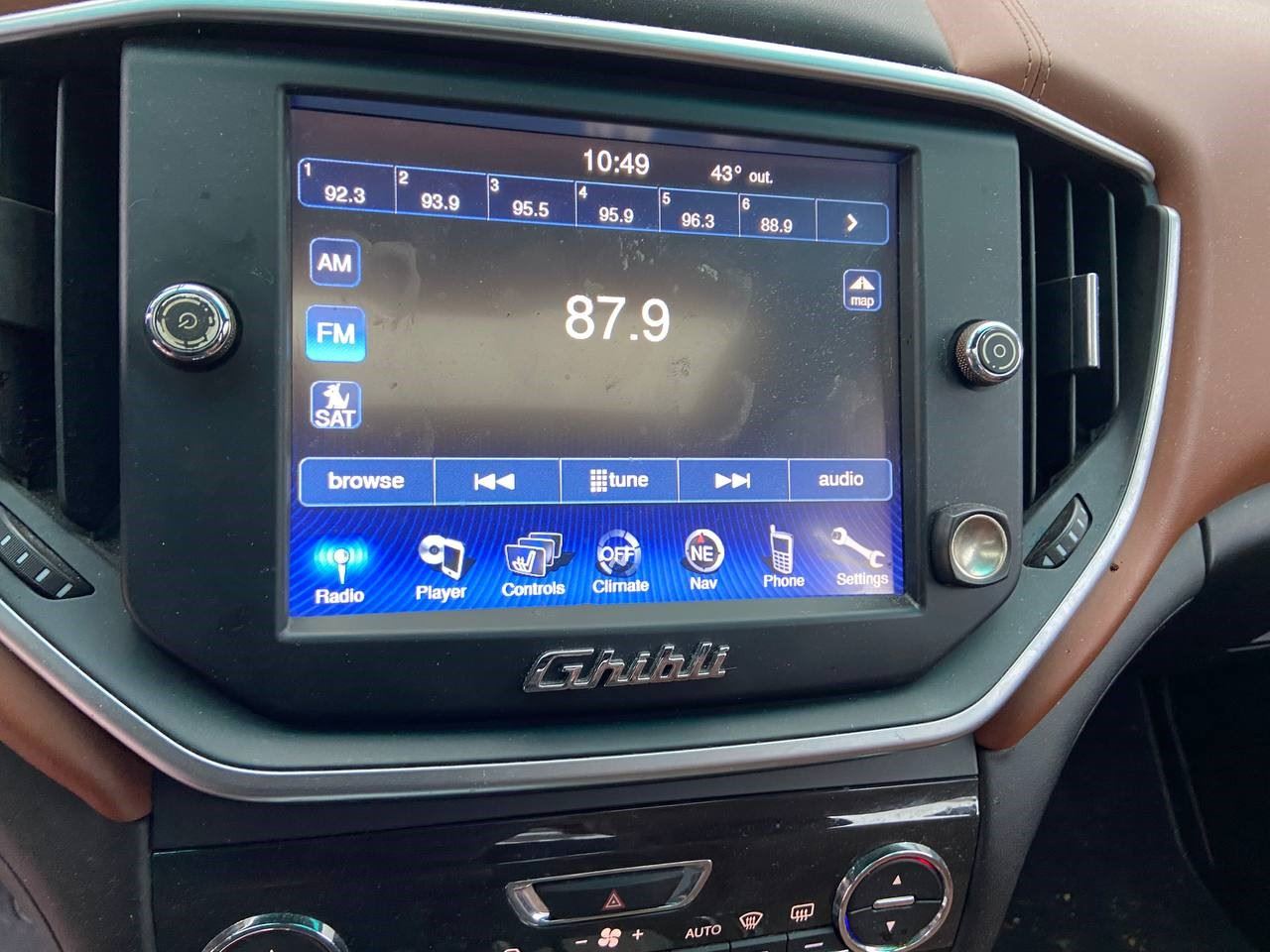 2014-2017 Maserati Ghibli Dash Information Radio Display Screen 670007290 OEM - Alshned Auto Parts