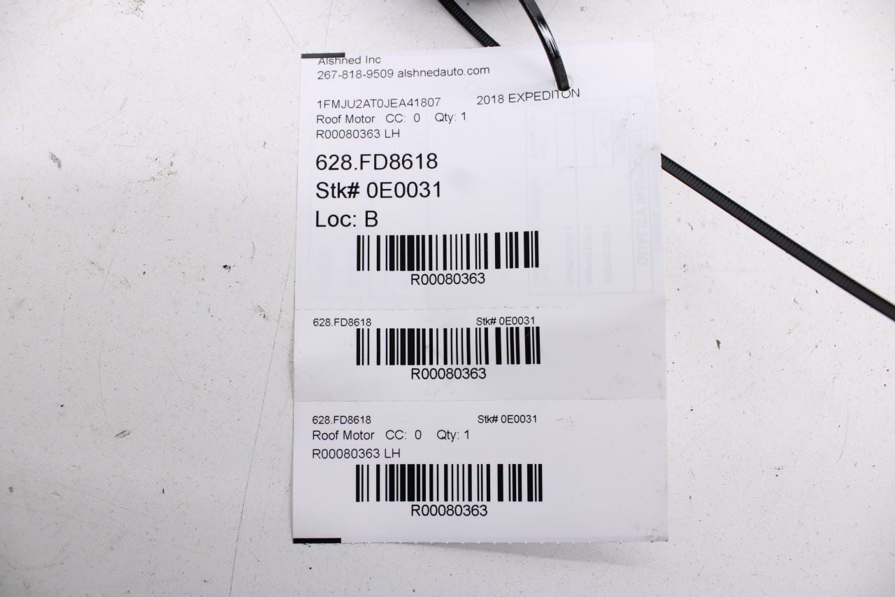 2018-19 Ford Expedition Limited Left Side Roof Sunroof Motor FL34-15B689-EA OEM - Alshned Auto Parts