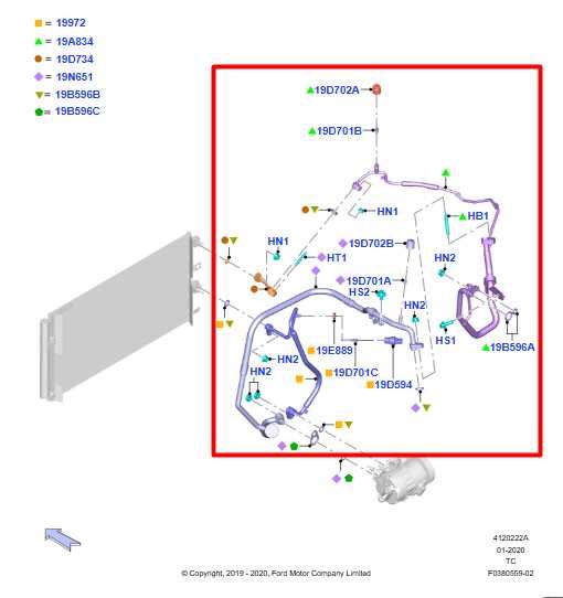 20-23 Ford Escape SEL 2.0L AC Conditioning Suction Discharge Liquid Lines Hoses - Alshned Auto Parts