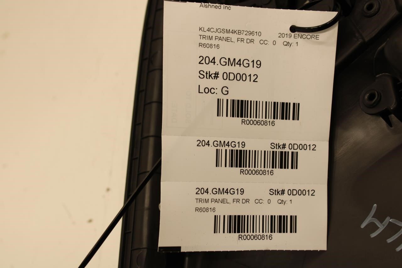 2017-2020 Buick Encore Front Left Driver Side Door Trim Panel 42729308 OEM - Alshned Auto Parts