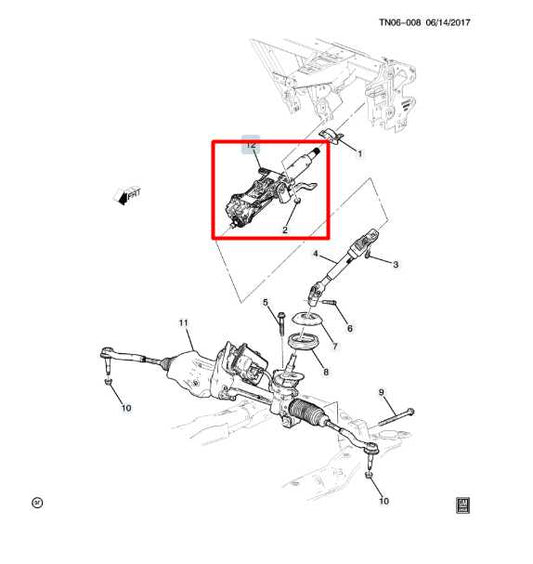 2019-2024 Chevrolet Blazer 2LT 2.0L FWD Steering Column Assembly 84703391 OEM - Alshned Auto Parts