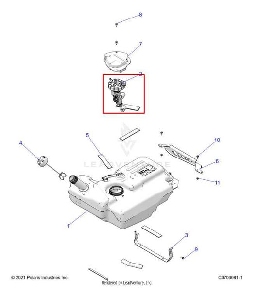 2024-2026 Polaris RZR XP 1000 Ultimate Fuel Pump Assembly 2208991 OEM - Alshned Auto Parts