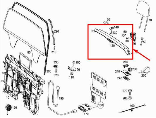 2007-13 Mercedes-Benz S550 Rear Window Sun Shade Roller Blind 221-810-00-00-9B03 - Alshned Auto Parts