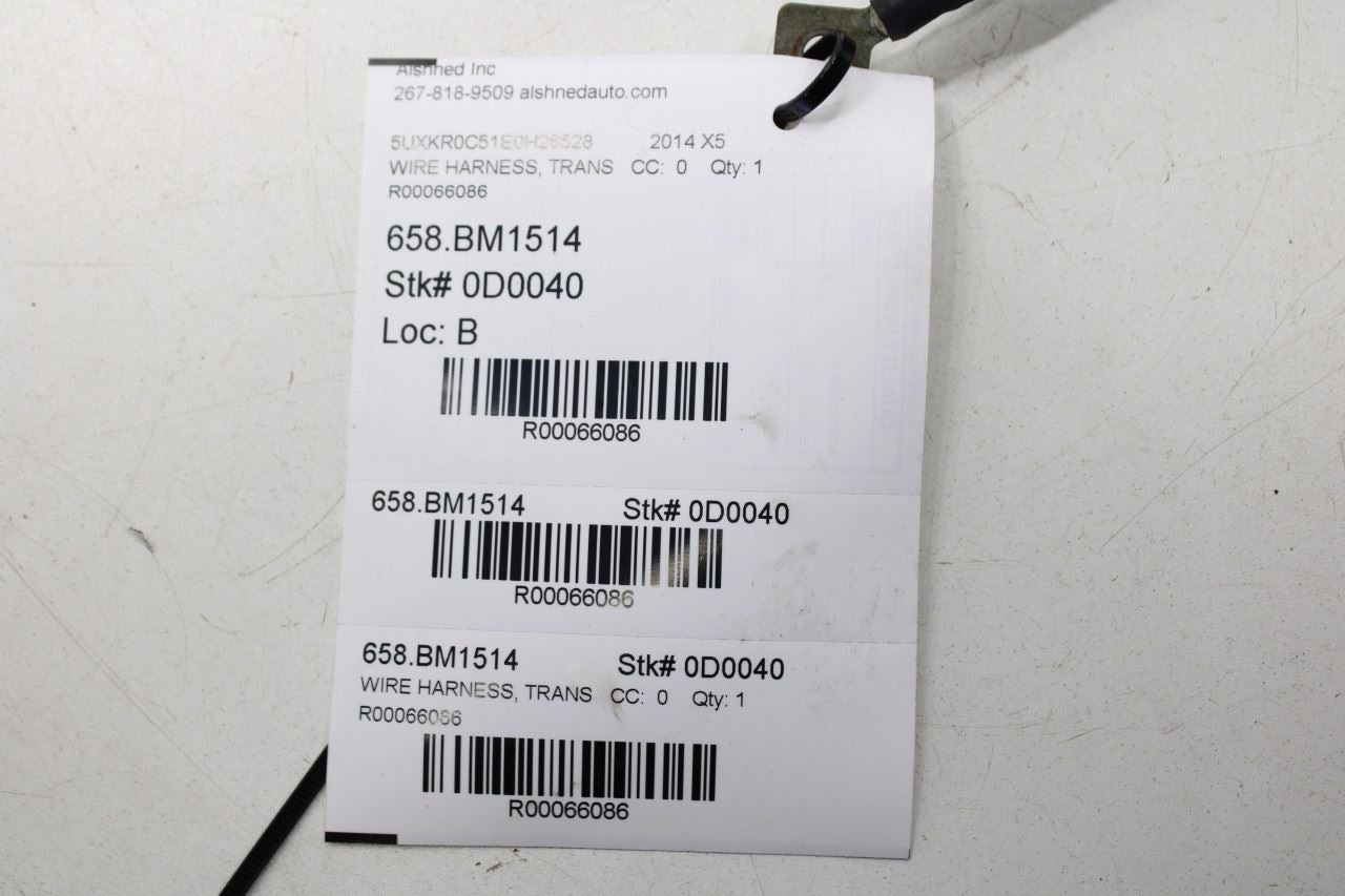 2014-18 BMW X5 xDrive35i Engine Transmission Gear Box Wiring Harness 12517582968 - Alshned Auto Parts