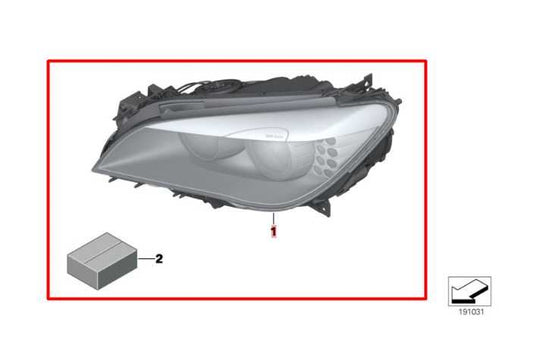 10-12 BMW 750Li xDrive Front Driver Left Side Bi-Xenon HID Headlight Lamp *ReaD* - Alshned Auto Parts