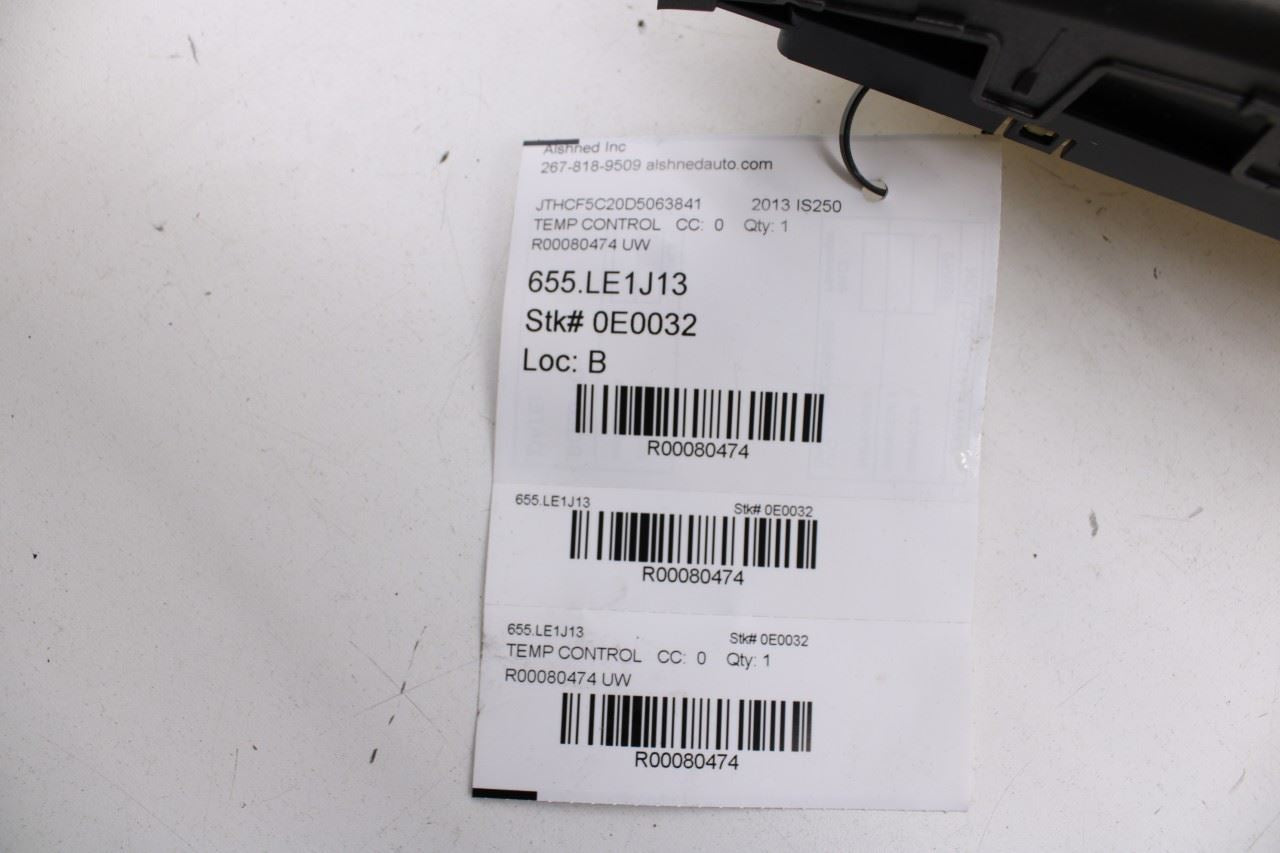 2009-2015 Lexus IS250 Radio Faceplate Temperature Control Panel 84010-53590 OEM11