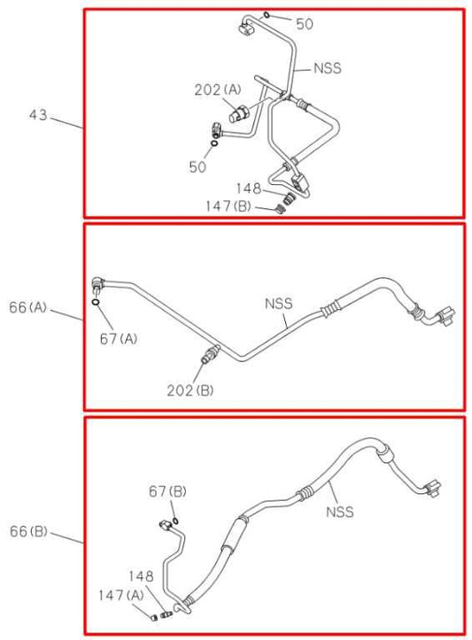 12-20 Isuzu NPR HD 6.0L RWD AC Conditioning Hose Tube Pipe Set 8-98179-009-0 OEM - Alshned Auto Parts