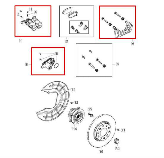 2015-2023 Jeep Renegade Sport Rear Right Side Brake Disc Caliper 68263295AA OEM - Alshned Auto Parts