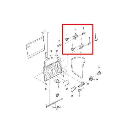 15-18 Volkswagen Jetta Sport Front and Rear LH Door Hinge Up and Low 8K0831401H - Alshned Auto Parts