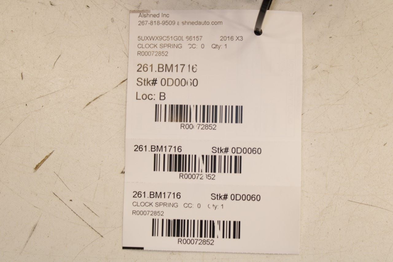 2011-17 BMW X3 xDrive28i Steering Wheel Column Clock Spring Unit 61-31-9-320-136 - Alshned Auto Parts