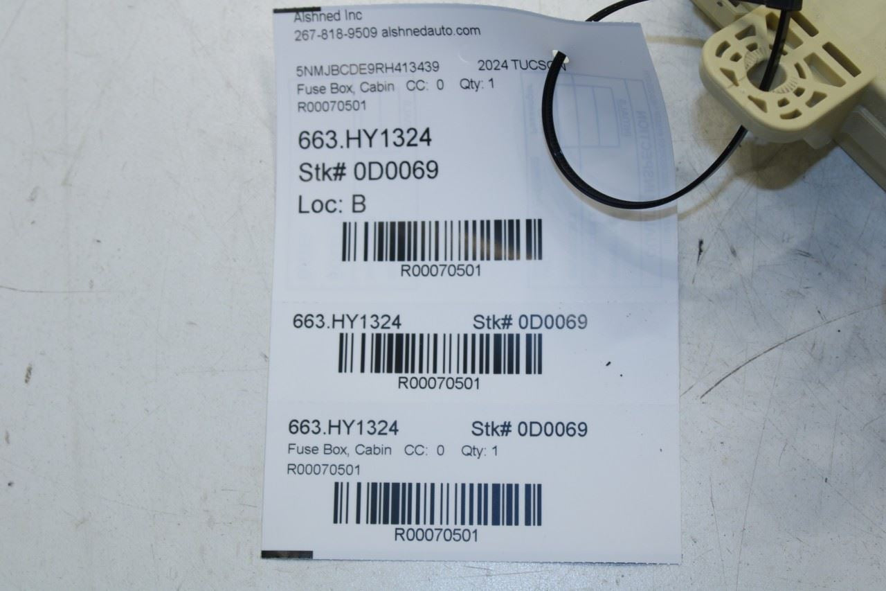 2024 Hyundai Tucson SEL 2.5L Cabin Instrument Panel Fuse Relay Junction Block - Alshned Auto Parts