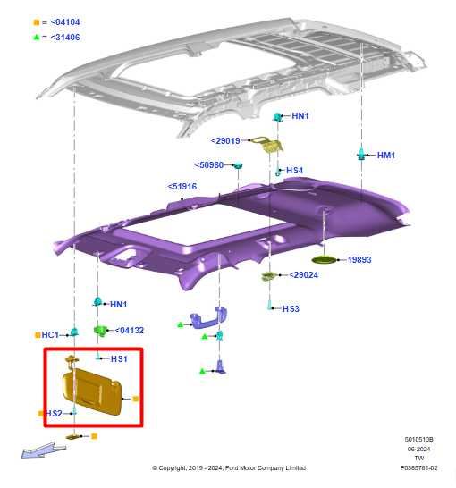 20-23 Ford Explorer FR RH Sun Visor w/ Illuminated Mirror LB5Z-7804104-AD *ReaD* - Alshned Auto Parts
