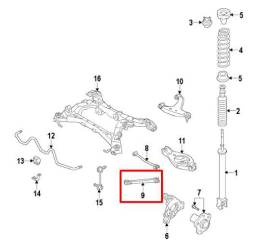13-24 Nissan Pathfinder SV FWD Rear RH and LH Lower Radius Rod Control Arm Pair - Alshned Auto Parts