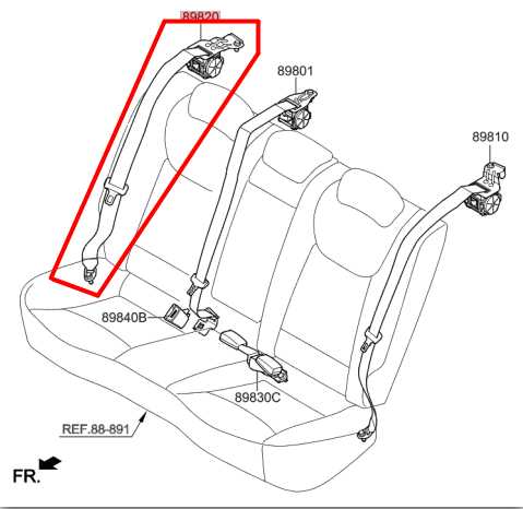 16-20 Hyundai Elantra SEL Rear Passenger Right Side 2nd Row Seat Belt Retractor - Alshned Auto Parts