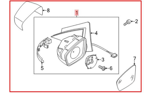 13-15 Volkswagen Passat Driver Left Side Rear View Mirror 561-857-507-R-9B9 OEM - Alshned Auto Parts