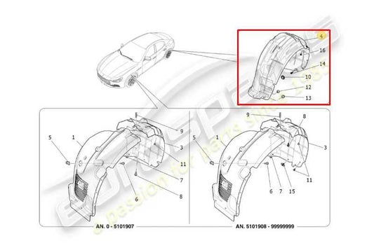 14-16 Maserati Ghibli S Q4 Rear Left Side Wheelhouse Liner Splash Shield *ReaD* - Alshned Auto Parts
