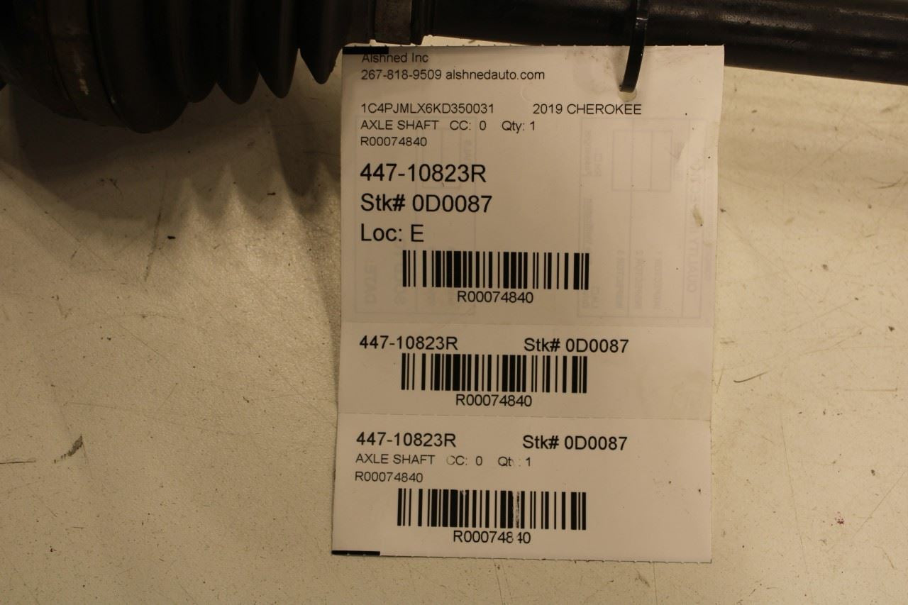 19-23 Jeep Cherokee Latitude 4x4 Rear Right CV Axle Drive Half Shaft 68292314AB - Alshned Auto Parts