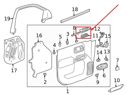 2019-2024 Chevrolet Silverado 1500 Front Left Door Master Power Window Switch - Alshned Auto Parts
