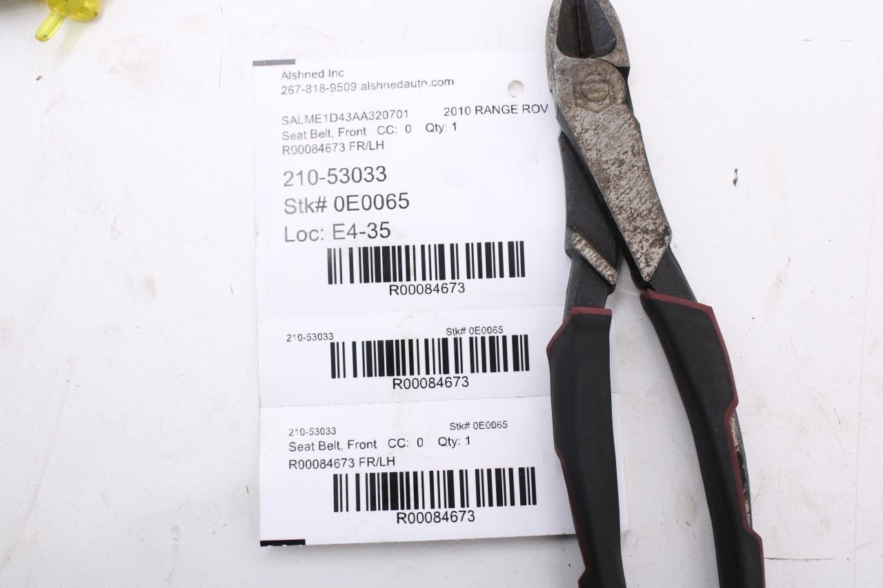 2007-12 Land Rover Range Rover HSE 5.0L Front Driver Left Side Seat Belt Buckle9