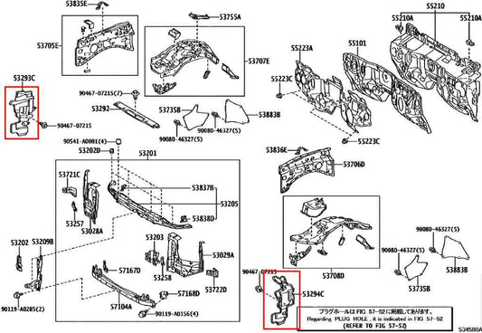 15-23 Toyota Tacoma Radiator Right and Left Side Baffle Air Deflector Set *ReaD* - Alshned Auto Parts