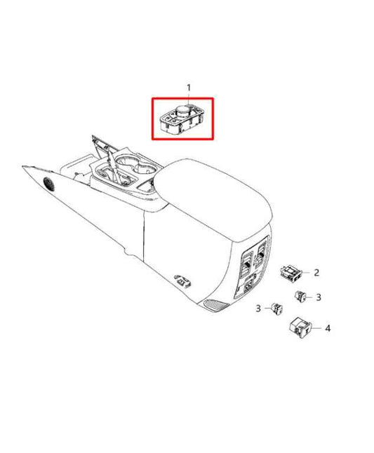 2014-22 Jeep Grand Cherokee Overland 4WD Transfer Case Control Switch 68258736AA - Alshned Auto Parts