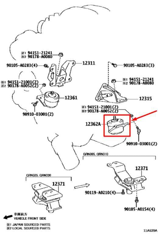 2016-2023 Toyota Tacoma SR5 3.5L Front Left Side Engine Support Mount Insulator - Alshned Auto Parts