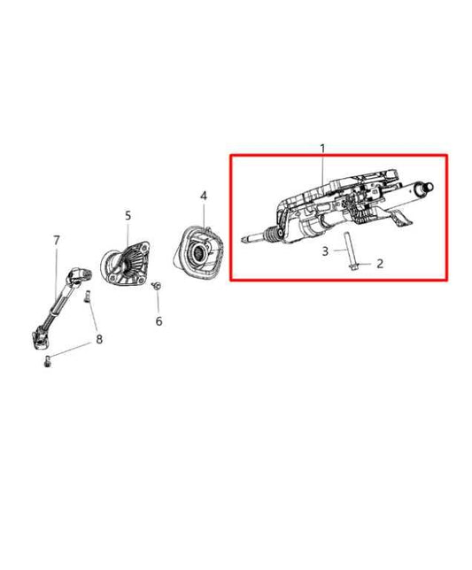 2018-22 Jeep Grand Cherokee Limited 3.6L Steering Column Assembly 68271363AB OEM - Alshned Auto Parts