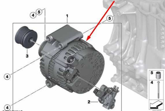 2007-2010 Mini Cooper 1.6L Engine Alternator Generator 150A 7575650 OEM - Alshned Auto Parts