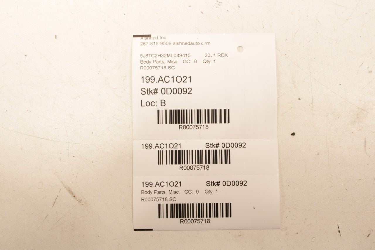 19-25 Acura RDX SH-AWD FR RH and Left Door Sill Scuff Kick Plate Trim Panel Set - Alshned Auto Parts